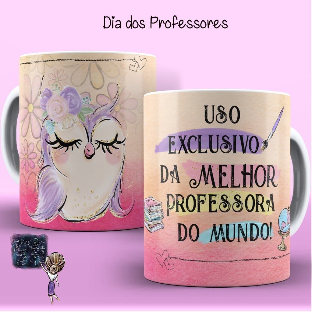 Caneca Personalizada - Professor Professora Coruja