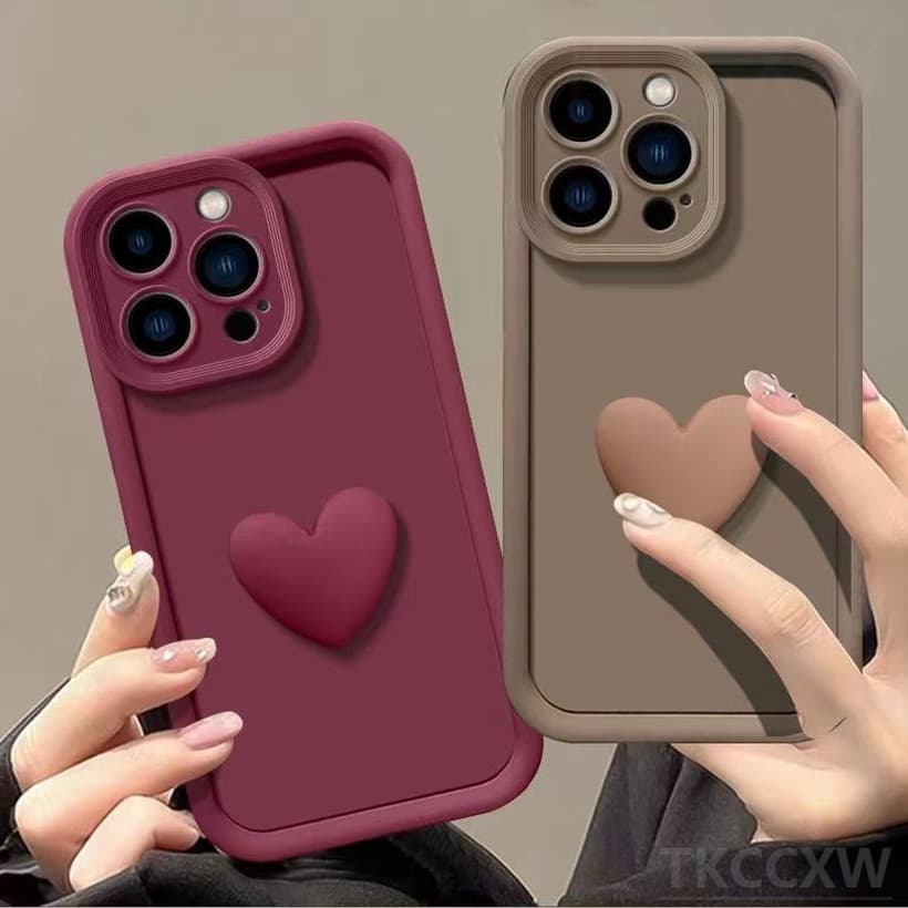 3d Amor Coração Caso De Telefone Para Xiaomi Poco X8 Pro Max Pacote Completo Fosco Anti Gota Capa Protetora Macia