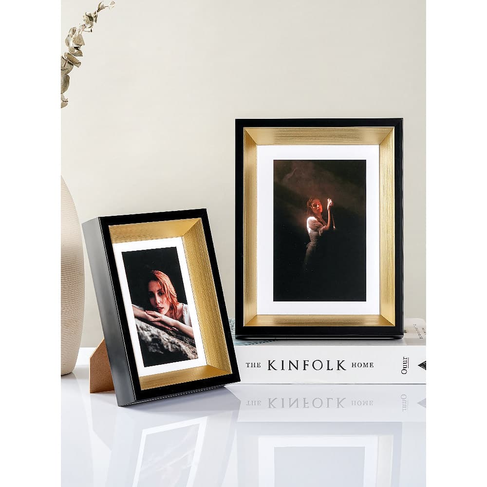 Moldura de foto retrô de luxo leve, mesa de balanço, lavagem de fotos feitas 20cm 27cm 33cm a4, ornamentos criativos, po