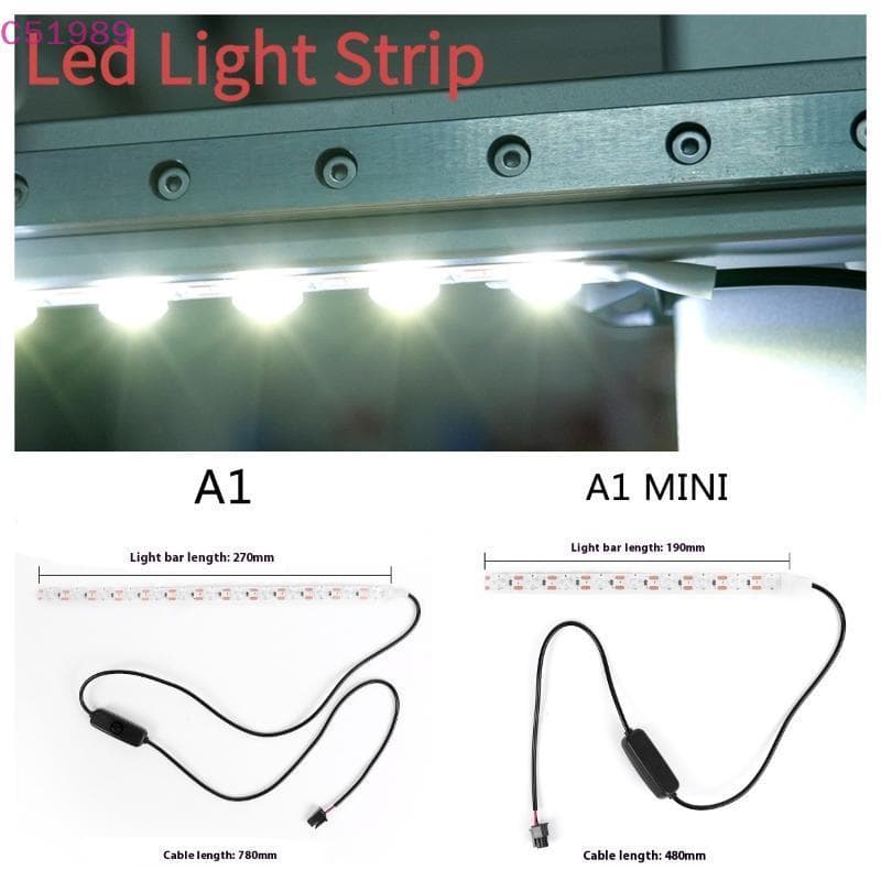 [kaan] Atualização De Faixa De Luz Led Para Bambu Lab A1/A1mini Ra95 De Preenchimento 24V Branca Super Brilhante Acessór