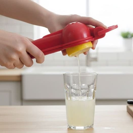 Espremedor Amassador de Limão Manual de Plástico resistente vermelho para fazer suco limonada caipirinha