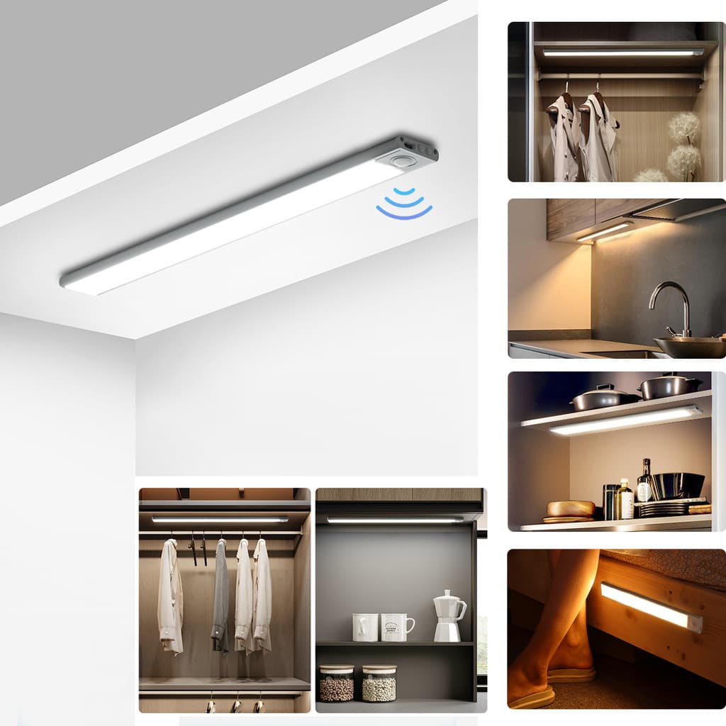Barra De Luz Led Com Sensor Magnético Inteligente 40cm