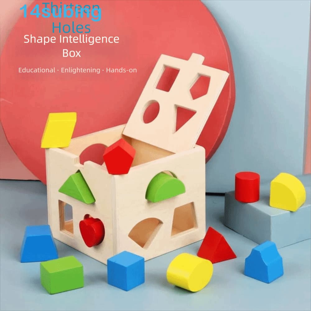 SUBING Classificador De Formas Montessori , Brinquedo De Classificação De Caixa Quadrada Colorida , Educação Infantil