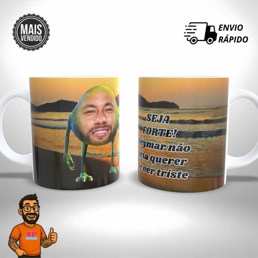 Caneca Personalizada Meme Neymar Não Fique Triste -  Presente Único e Criativo