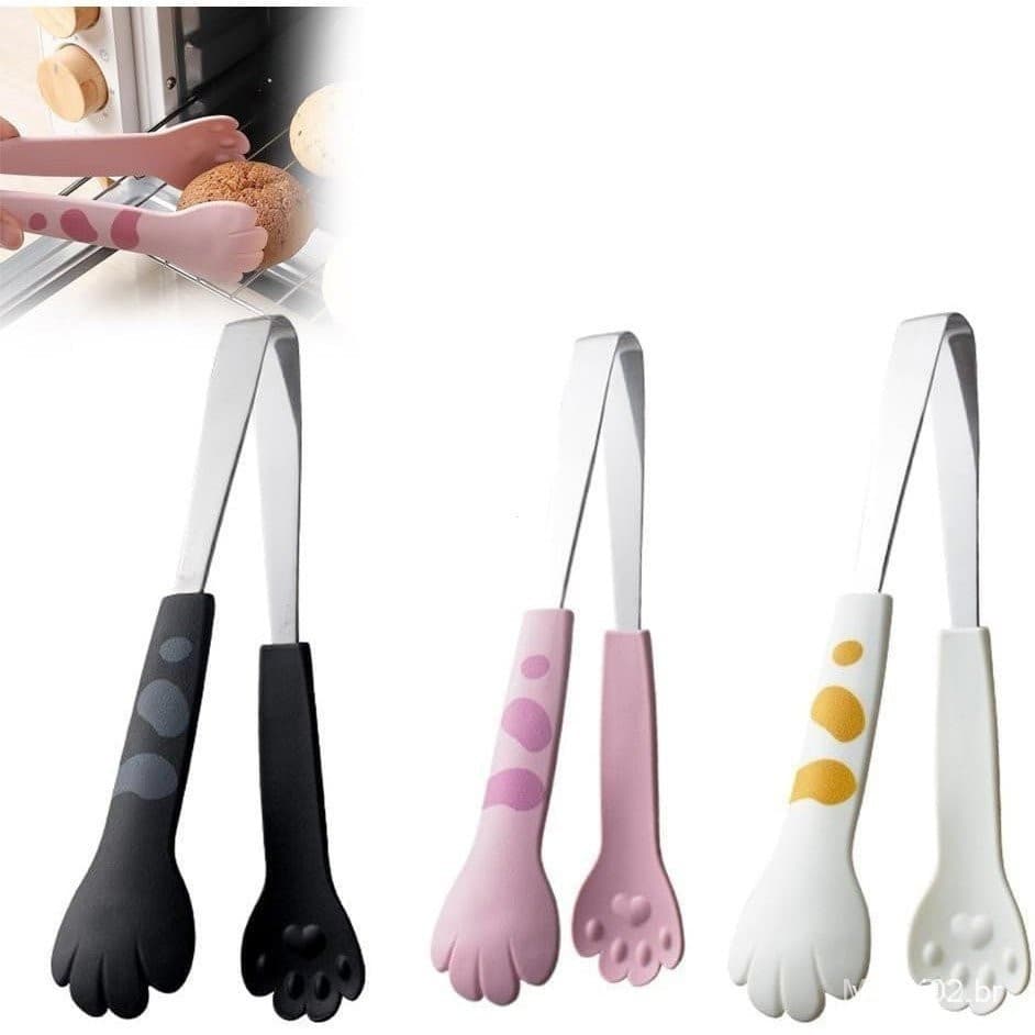 Pinças de Pata, Pinças de Aço Inoxidável de 7 polegadas em Forma de Pata de Gato para Cozinhar, Pinças de Cozinha Perfei