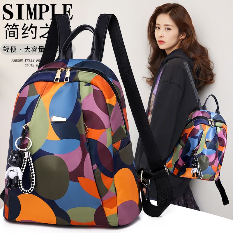 Mochila feminina 2025 novo estilo na moda All-Match grande capacidade Oxford pano lona pequena mochila senhoras saco de