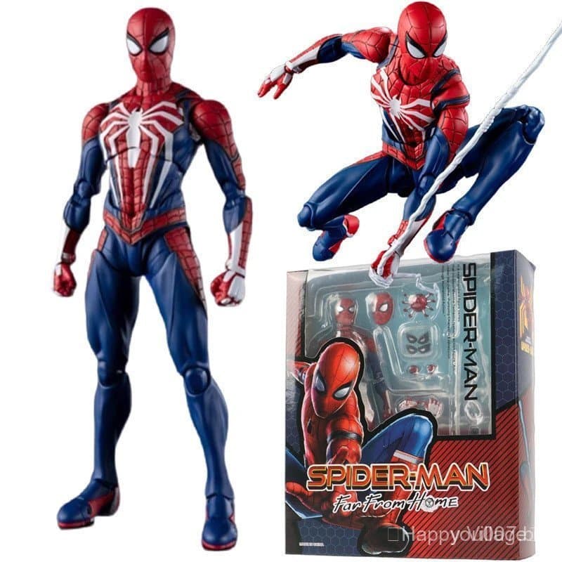 Spider M Figuarts Versão do Jogo PS4 SHF Peter Parker Estilo Simples Figura de Ação Heroica Modelo Brinquedo Presente