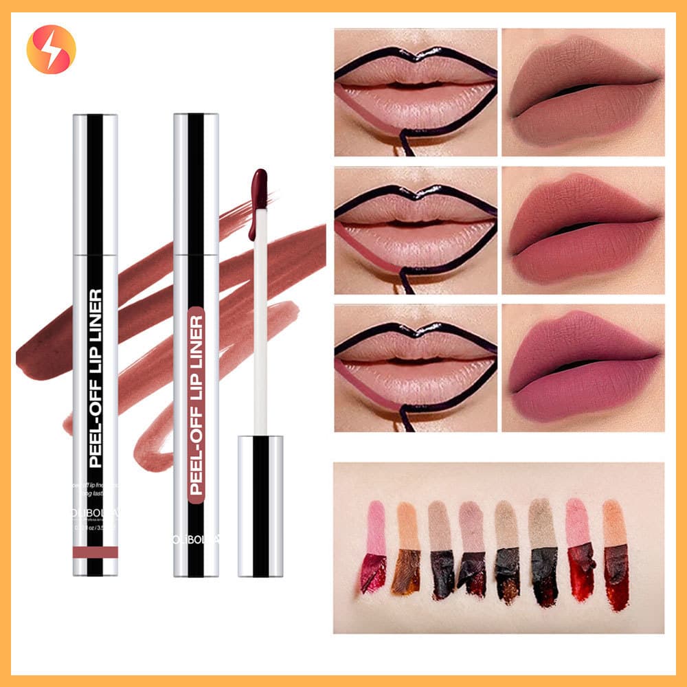 Peel Off Lip Liner Stain À Prova D'água Matte Tint Batom De Transferência De Longa Duração Fácil De Usar Kit De Maquiage