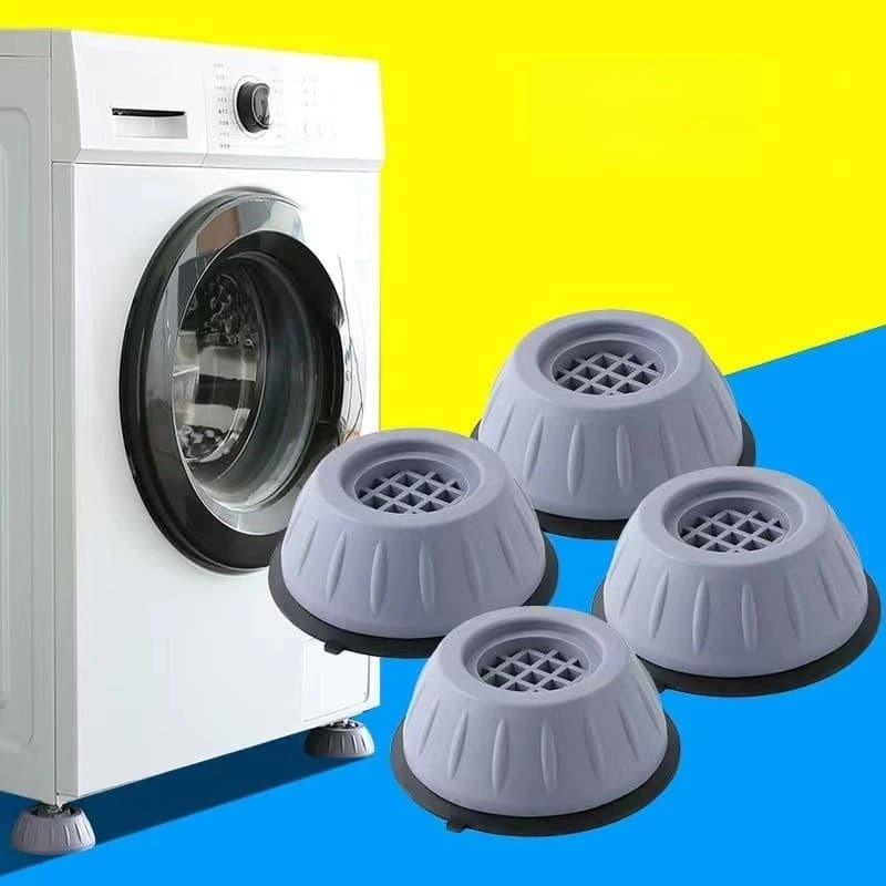 Suporte Pé De Máquina De Lavar Anti Vibração E Ruído Kit 4 Unidades Amortecedor De Borracha Pronta Entrega