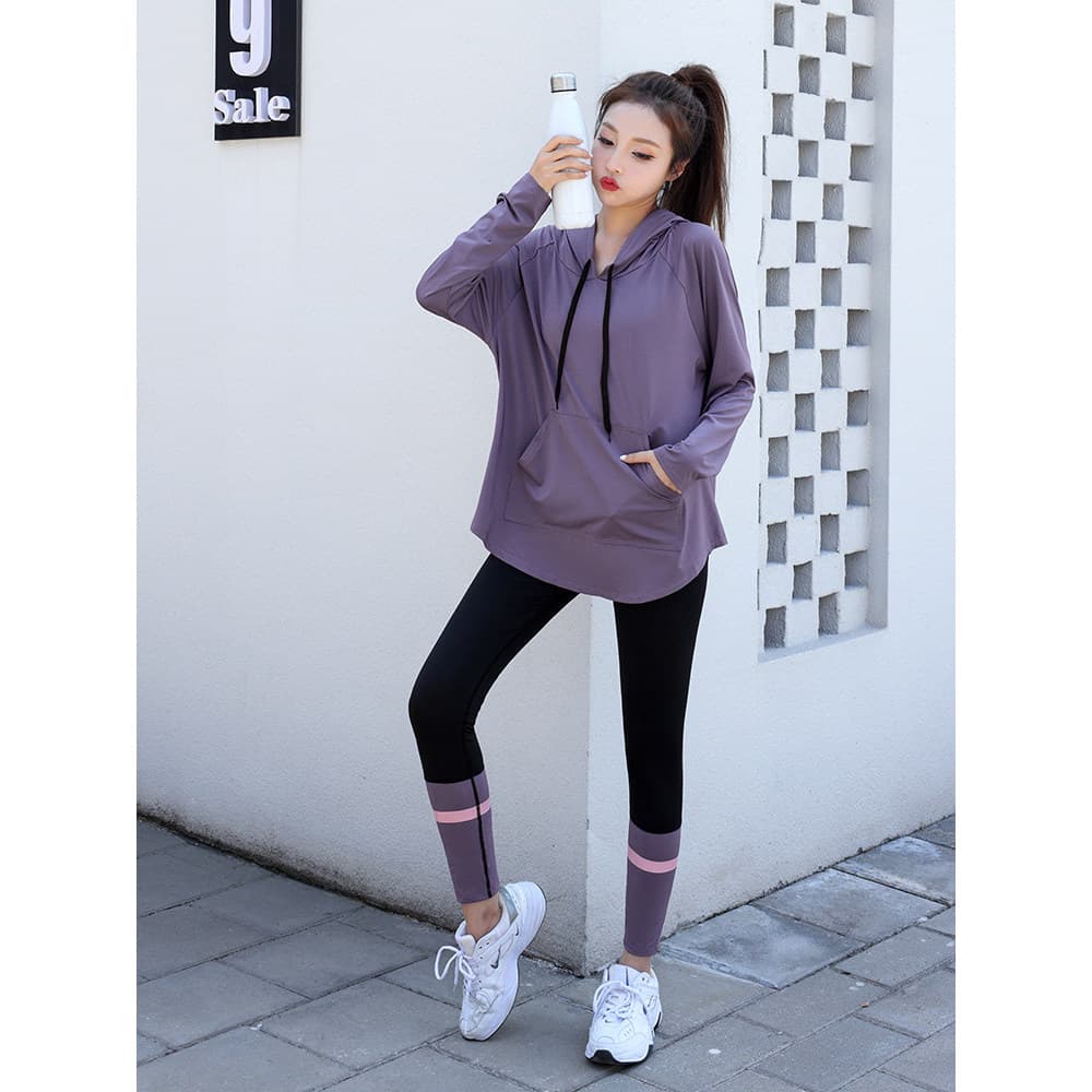 Terno esportivo feminino roupas de corrida profissional ginásio Yoga roupas de manga comprida moletom primavera outono n