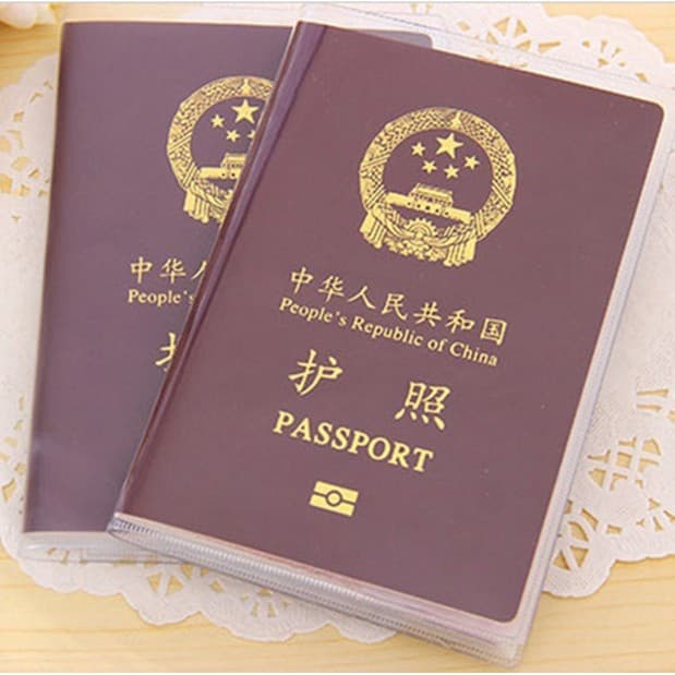 Porta-passaporte à prova d'água, resistente a arranhões, capa protetora, transparente fosca, porta-cartões de PVC, porta
