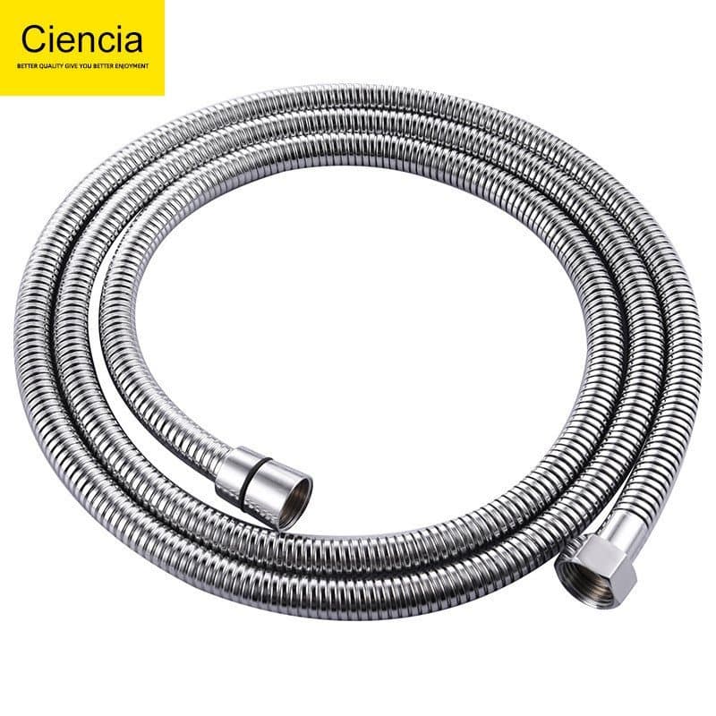 Mangueira de chuveiro reforçada em aço inoxidável, chuveiro de mão, mangueira de chuveiro estendida de 1,5m, 2m, 3m, man