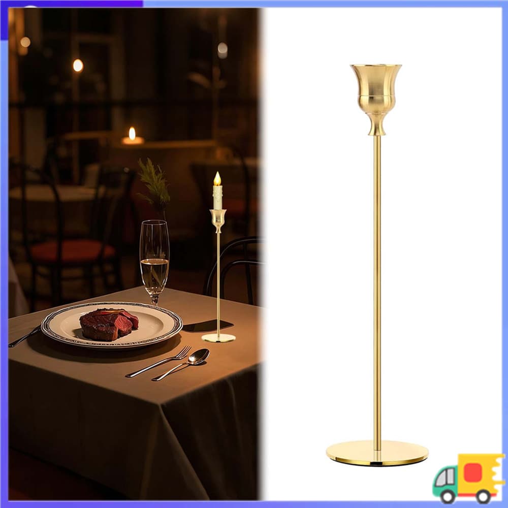 Único suporte de vela alto dourado moderno, 32cm de altura, decoração de casamento de mesa suporte de vela de mesa de na