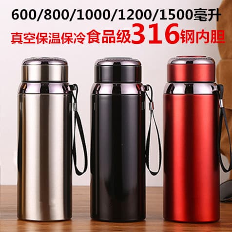 316 copo térmico de aço inoxidável grande capacidade ao ar livre portátil copo de água 800ml carro tamanho grande xícara
