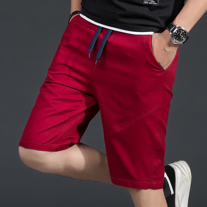Shorts curtos masculinos verão calças cortadas na moda Casual calças de algodão puro esportes simples 5 pontos calças mé