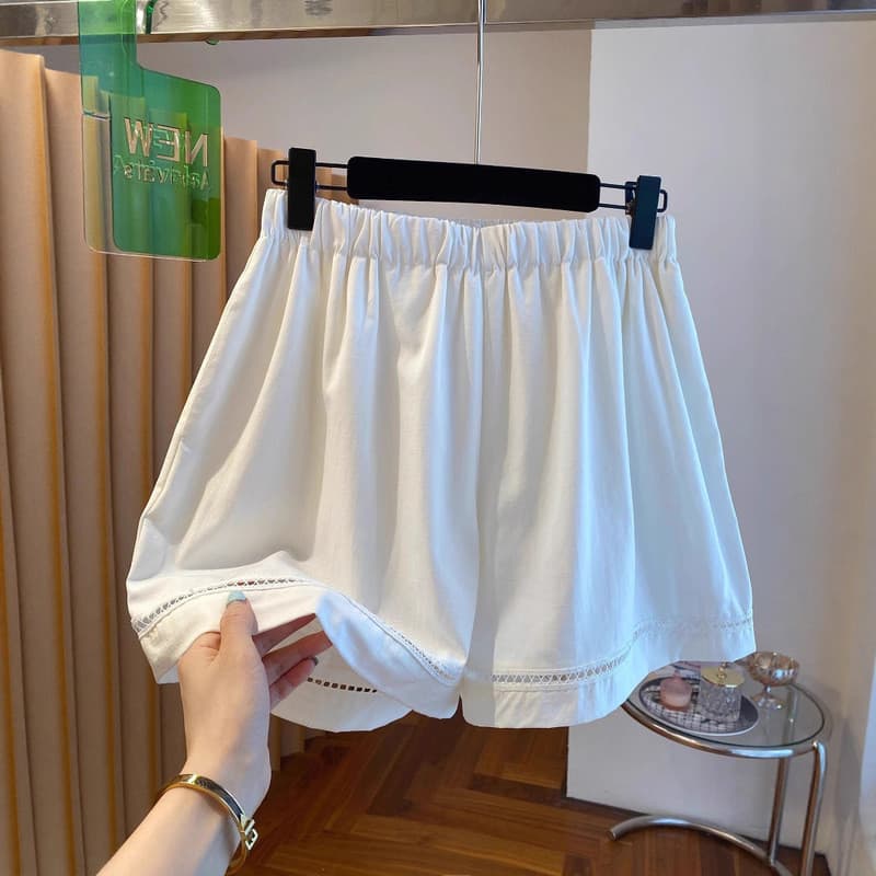 Extra grande tamanho 120kg Shorts de alta qualidade feminino verão exterior Wear novo solto Casual calças de perna larga