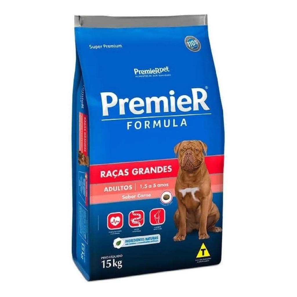 Ração Premier Fórmula Raças Grandes 15kg Carne Articulação