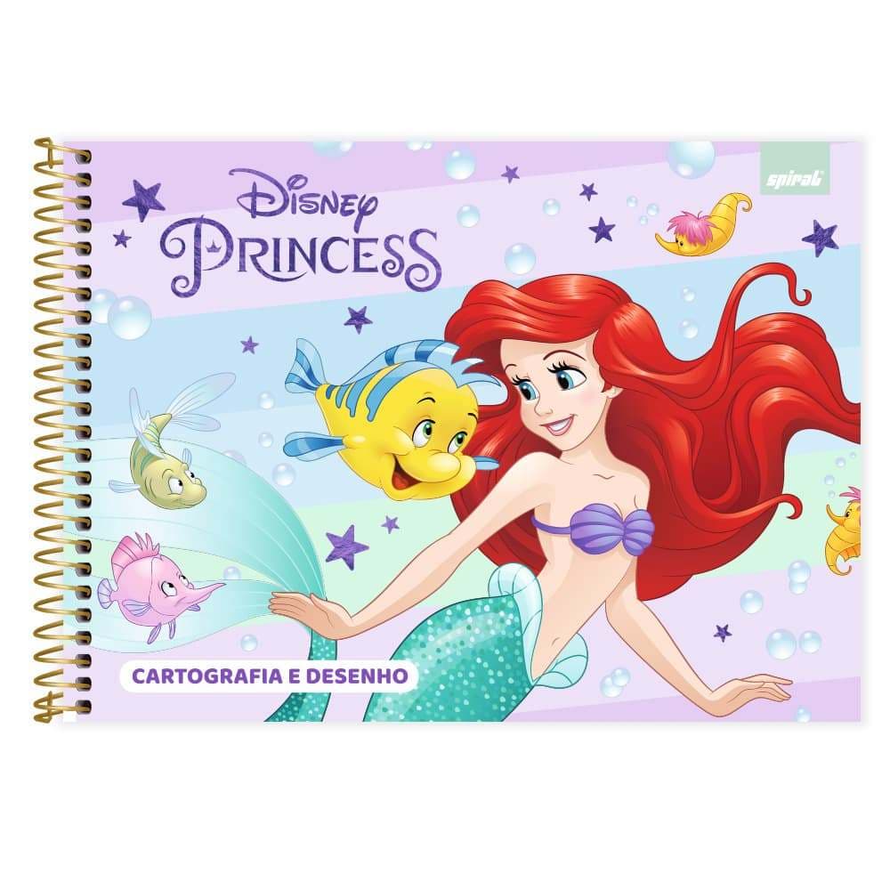 Caderno Cartografia e Desenho C.D. 48fls Princesas 2643124