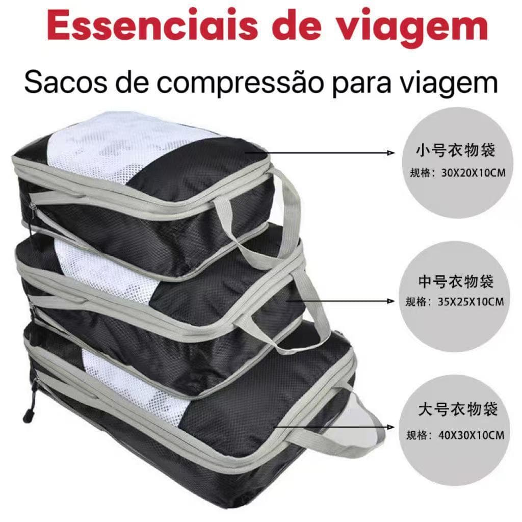 Bolsas De Compressão Para Organizadores De Embalagens 3peças