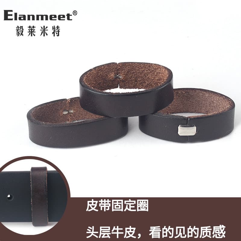 F primeira camada de couro cinto Loop acessórios de cinto masculino artesanal cinto cauda fixação anel fivela Meson anel