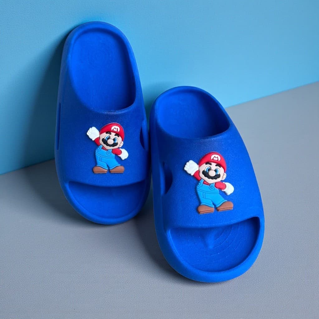 Chinelo Infantil Menino Nuvem Mario Confortável, Antiderrapante Games