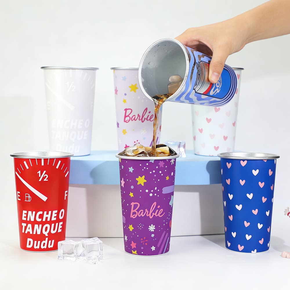 🥤Copo Muda De Cor Com Frio 470ml 🧊 Aço Inox 304 Alimentício Com Tampa E Canudo | 15 Modelos Para Cerveja Festas