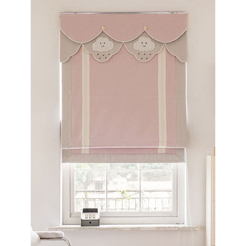 Novo dos desenhos animados rosa menina quarto Bay janela cortina puxar rolo estilo cortina romana quarto das crianças Ch