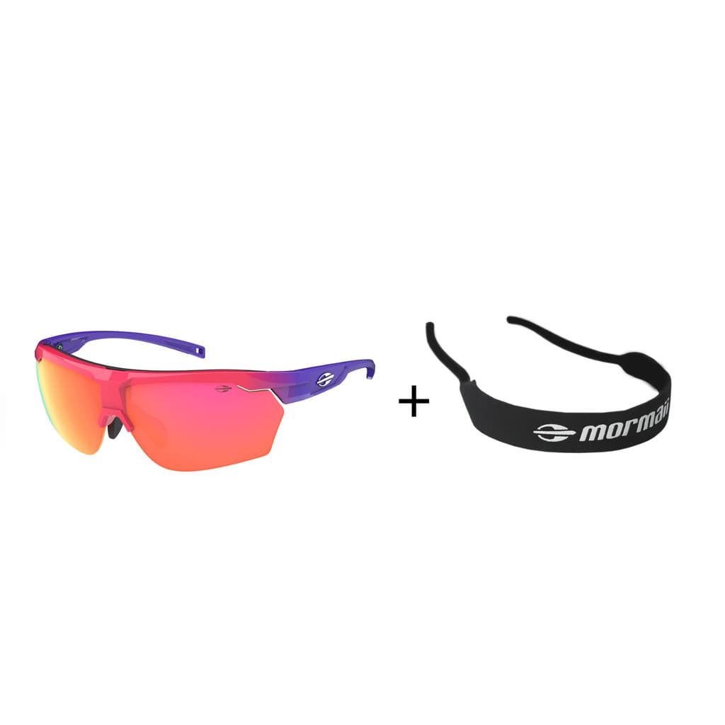 Kit Óculos Sol Mormaii Smash 4 Rosa/Roxo + Cordão Segurança