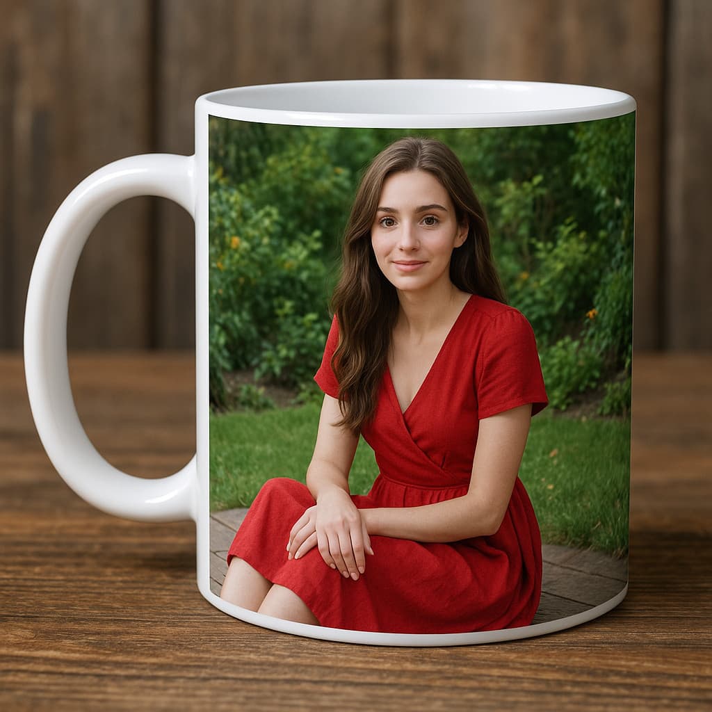 Caneca Personalizada com Foto e Nome Porcelana 325ml Presente