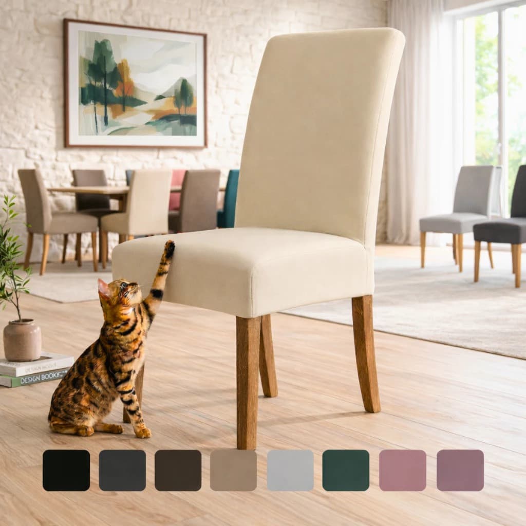 Capa de Cadeira Kit 8 6 4 e 2 Lugares Malha Gel Protetora Com Elástico Ajustável Mesa Jantar Proteção Gato