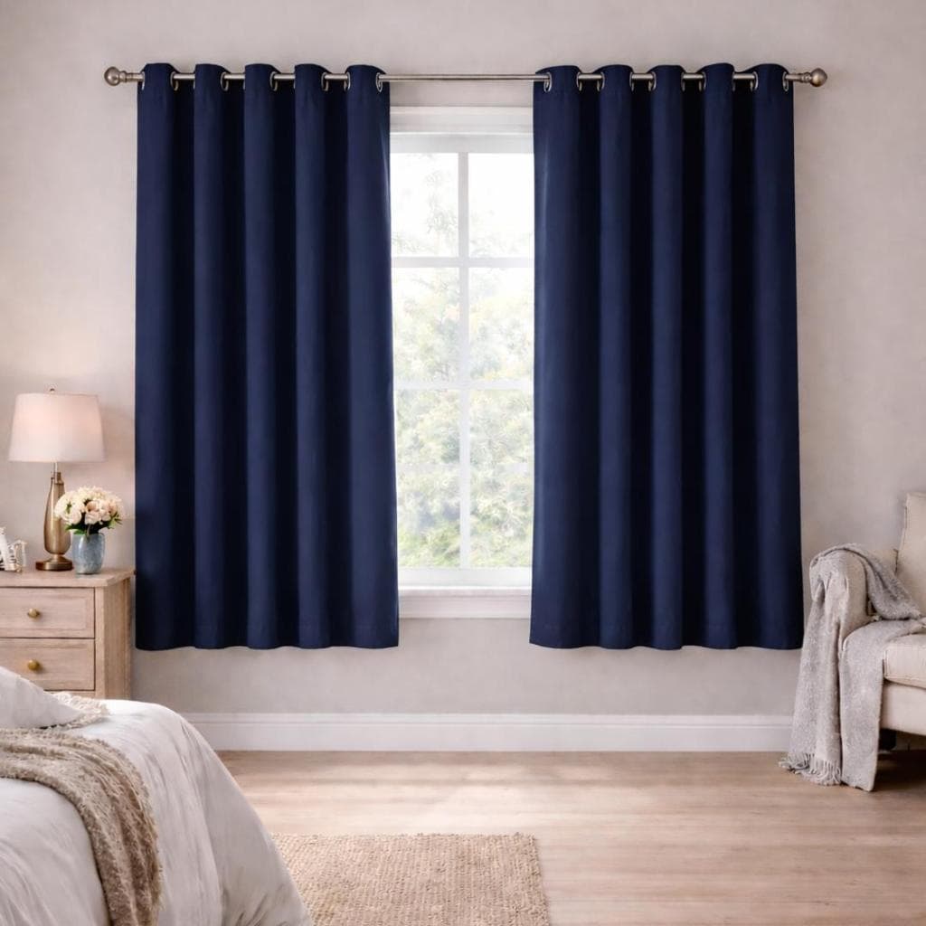 Cortina Oxford Premium Corta Luz Suave Com Ilhós Para Sala E Quarto