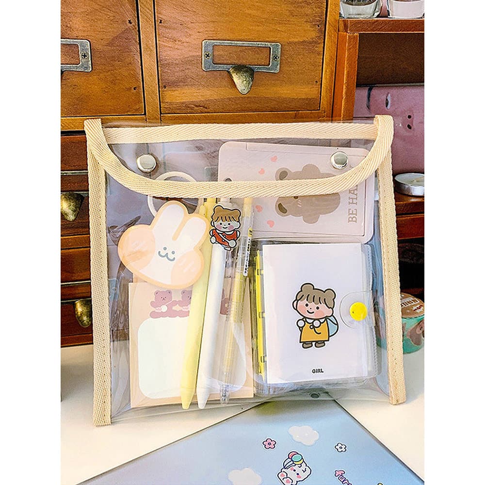 Coreano coreano ins estilo transparente PVC enrolamento linha saco de armazenamento influenciador manual fita adesivo ma