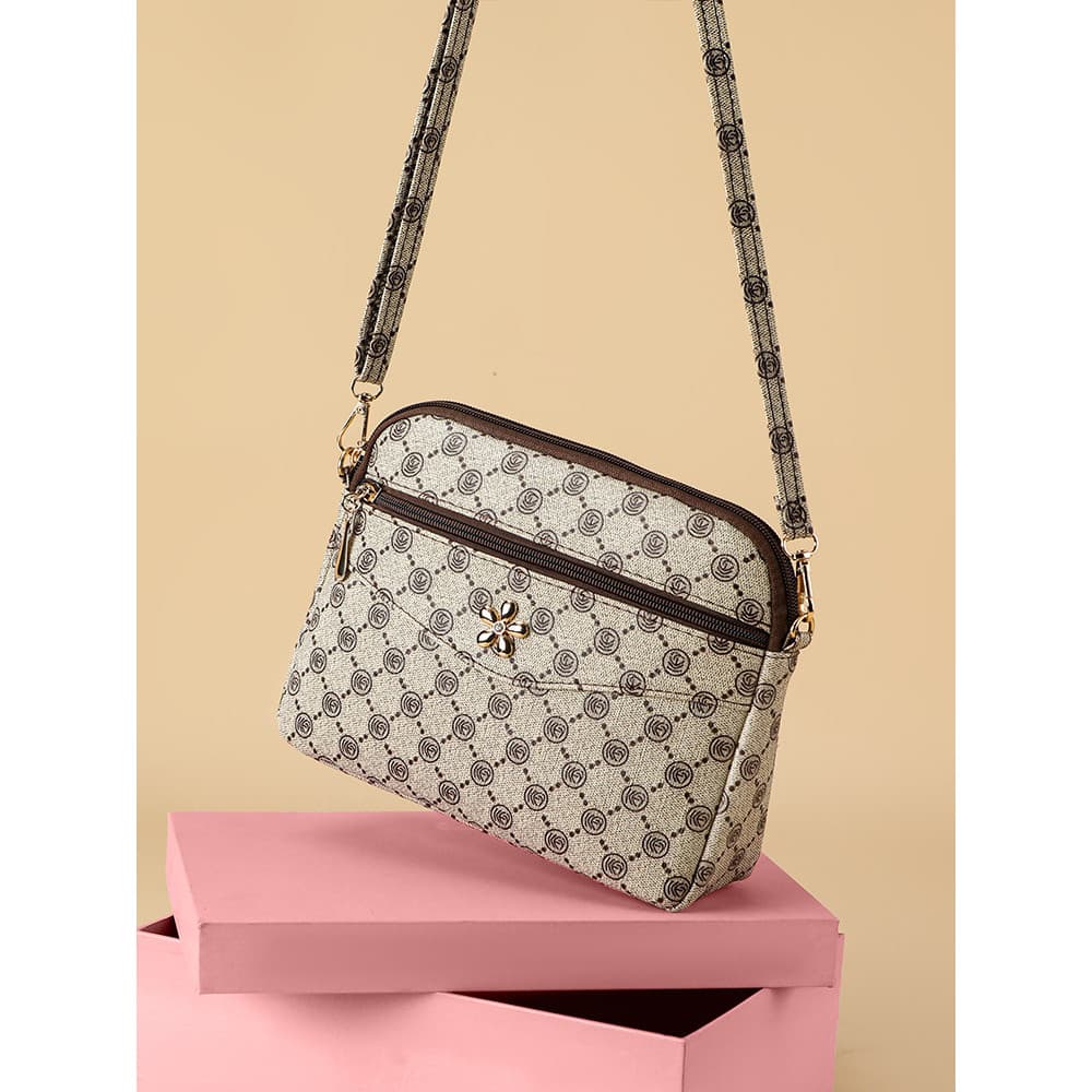 Bolsa mensageiro bolsa de ombro carta superfície macia senhoras de meia-idade idosos moda All-Match Retro