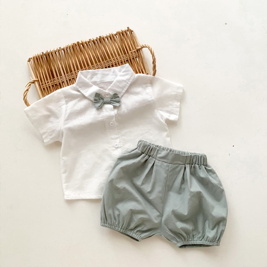 Menino bebê cavalheiro vestido de um ano terno fino infantil crianças roupas de verão camisa de manga curta Shorts terno
