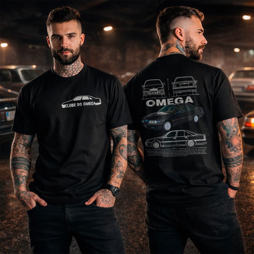 Camiseta Algodão Básico Camisa Carro Reliquia Omega Clássico