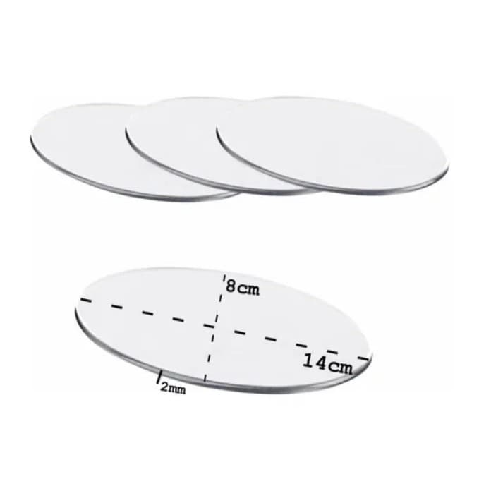 Base Acrílica Oval 14x8 120 Pçs Promoção - Artesanato/Biscuit MR