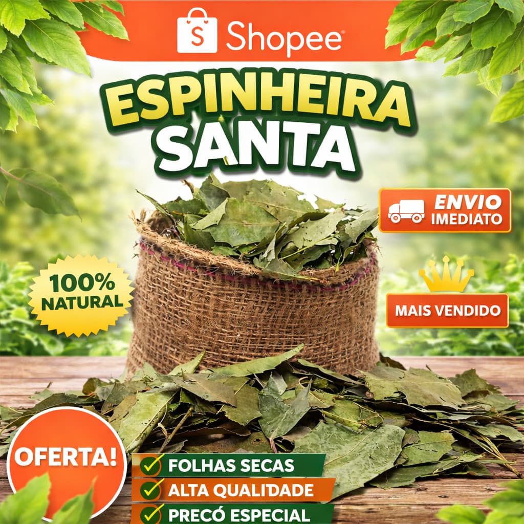 Espinheira Santa Folha para Chá 100g/500g/1kg - alta Qualidade