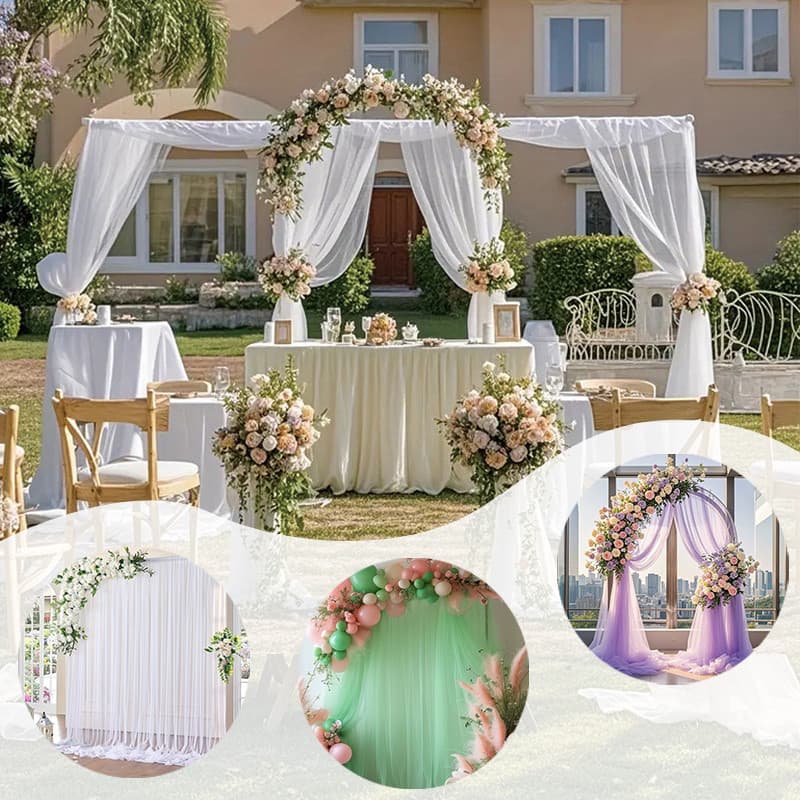 Cortina De Tule 160 * 250cm Para Decoração De Casa De Casamento