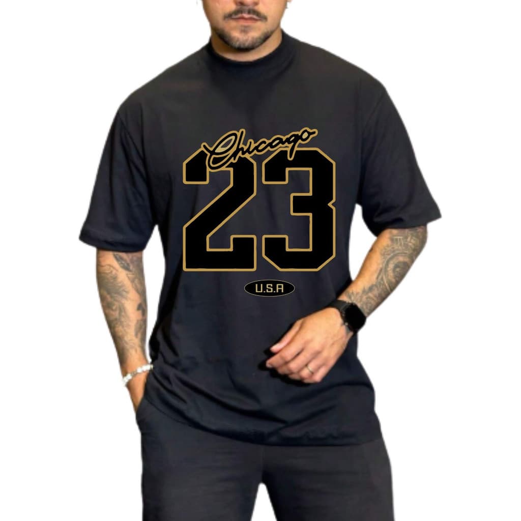 Camiseta Unissex Chicago Oversized Streetwear Urbana Premium