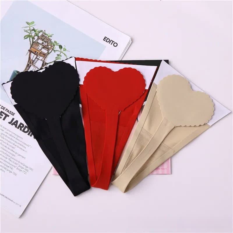 Mulheres Estilo C Calcinha Invisível Roupa Interior Sem Linha Autoadesiva Alças Tanga-string Tangas Exóticas HVD1
