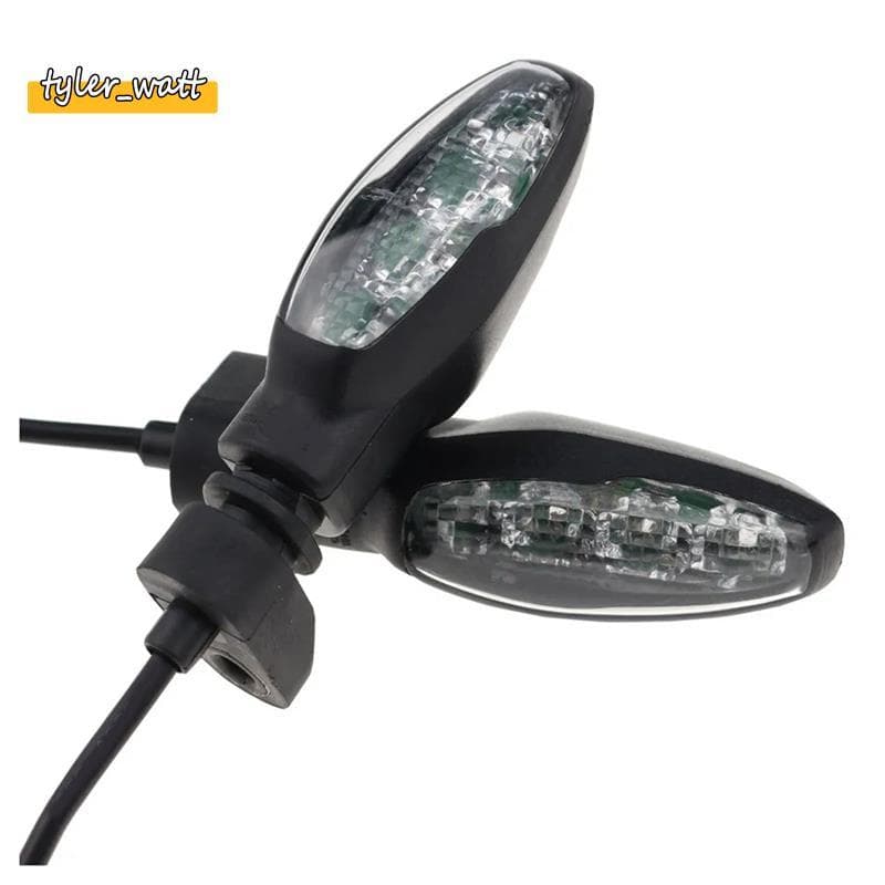 2 Pçs LED Turn Signal Light Luzes Indicadoras Pisca Preto Acessórios Da Motocicleta Para 800/1200/900 Velocidade Triplo