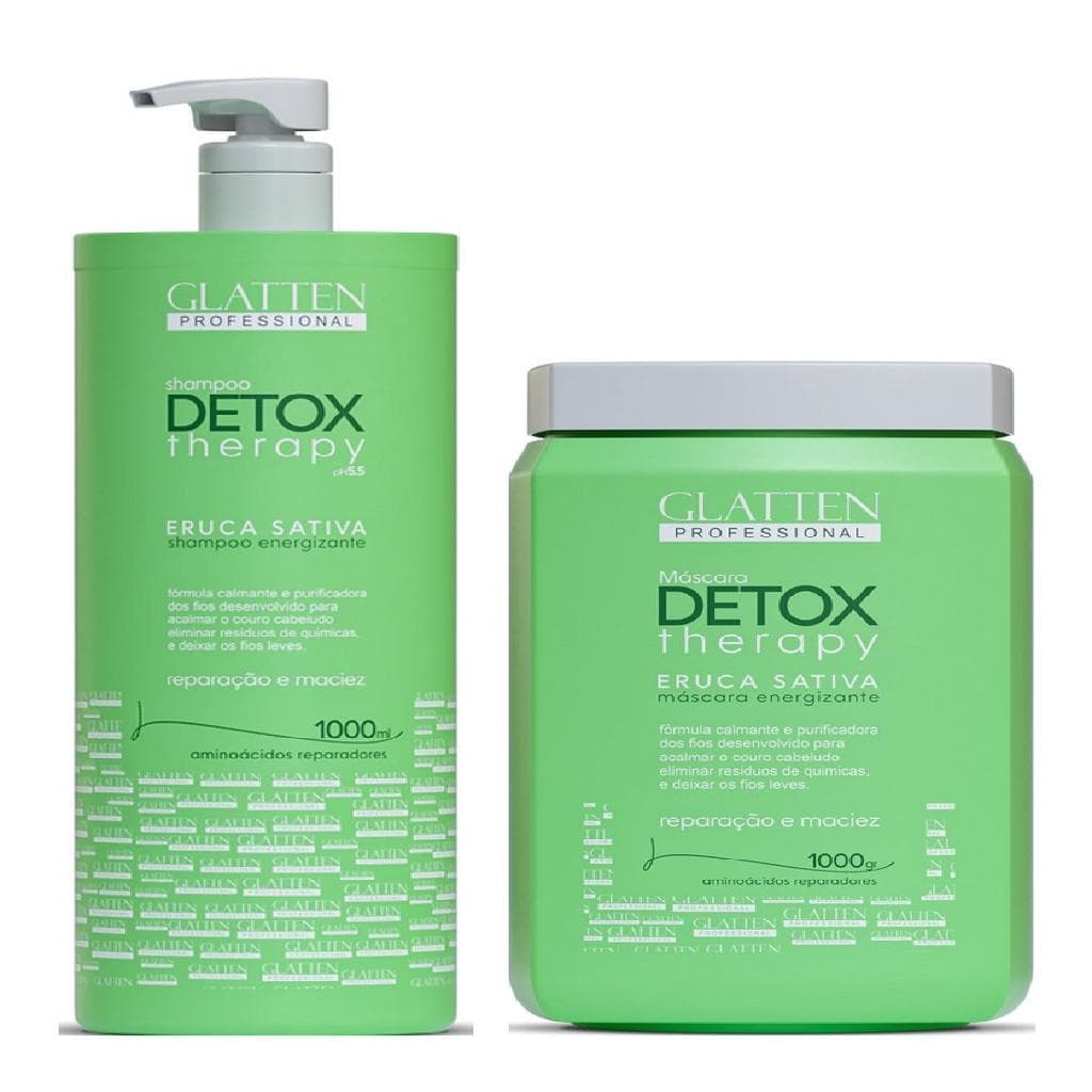 Glatten Detox Therapy Shampoo 1 L e Máscara 1 Kg