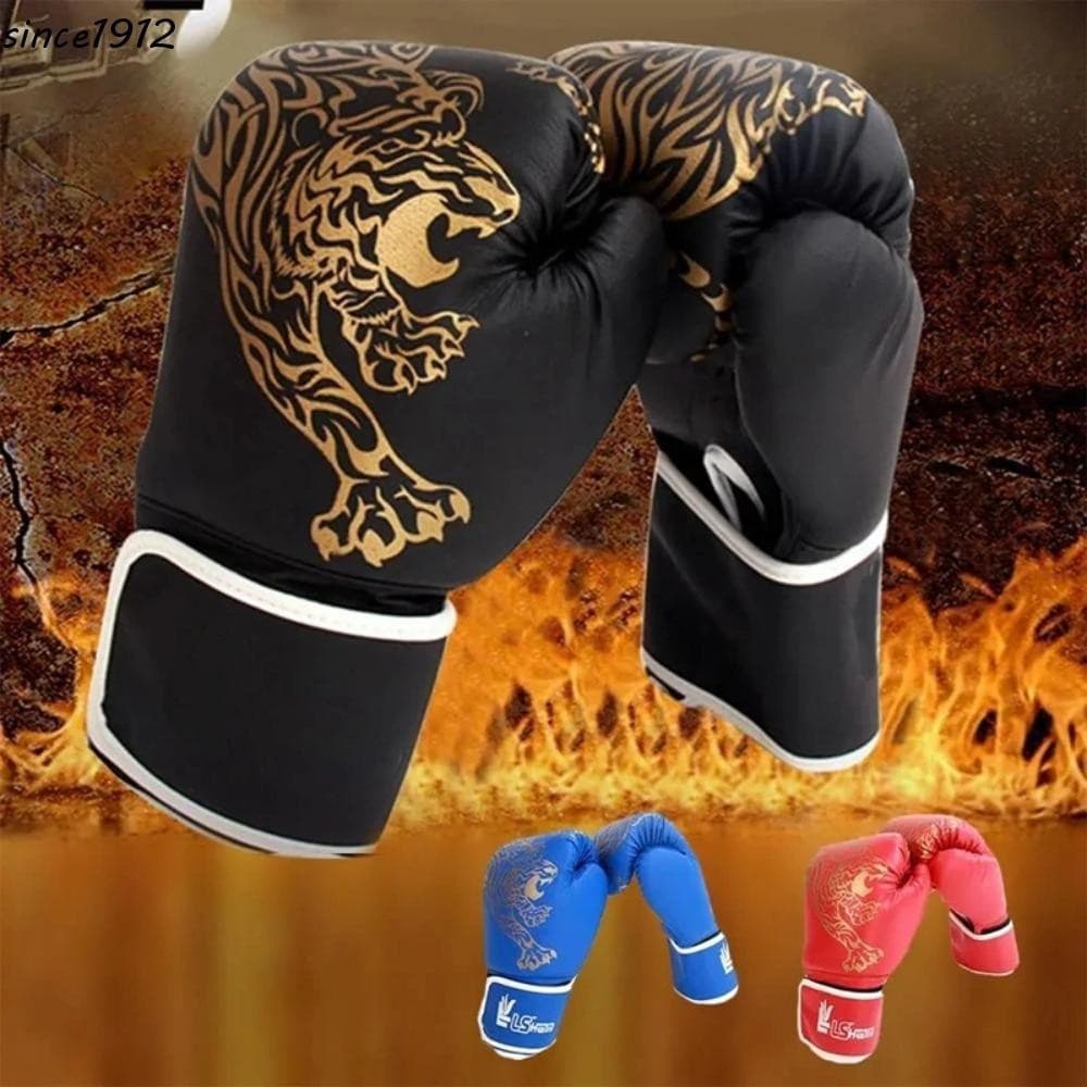 Luvas De Boxe SINCE Kickboxing , Muay Thai Breathable Sparring Combate Unisex Red/Blue PU Leather