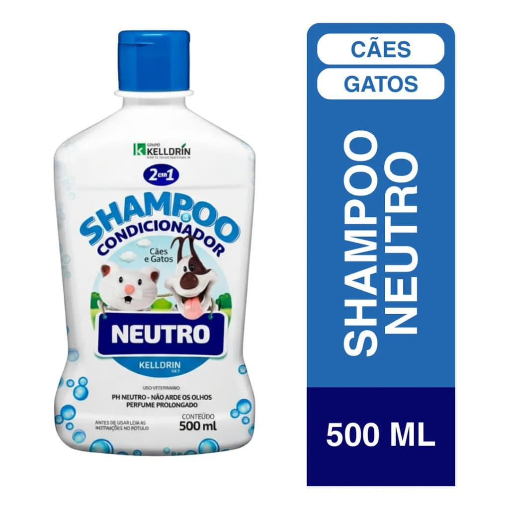 Shampoo Pet Profissional Neutro 500ml Brilho E Perfume Duradouro