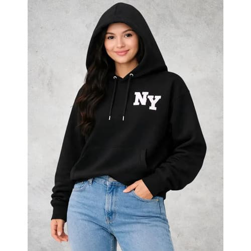 Moletom Liso Ny Flanelado Estampado Quente Canguru 100% Algodão