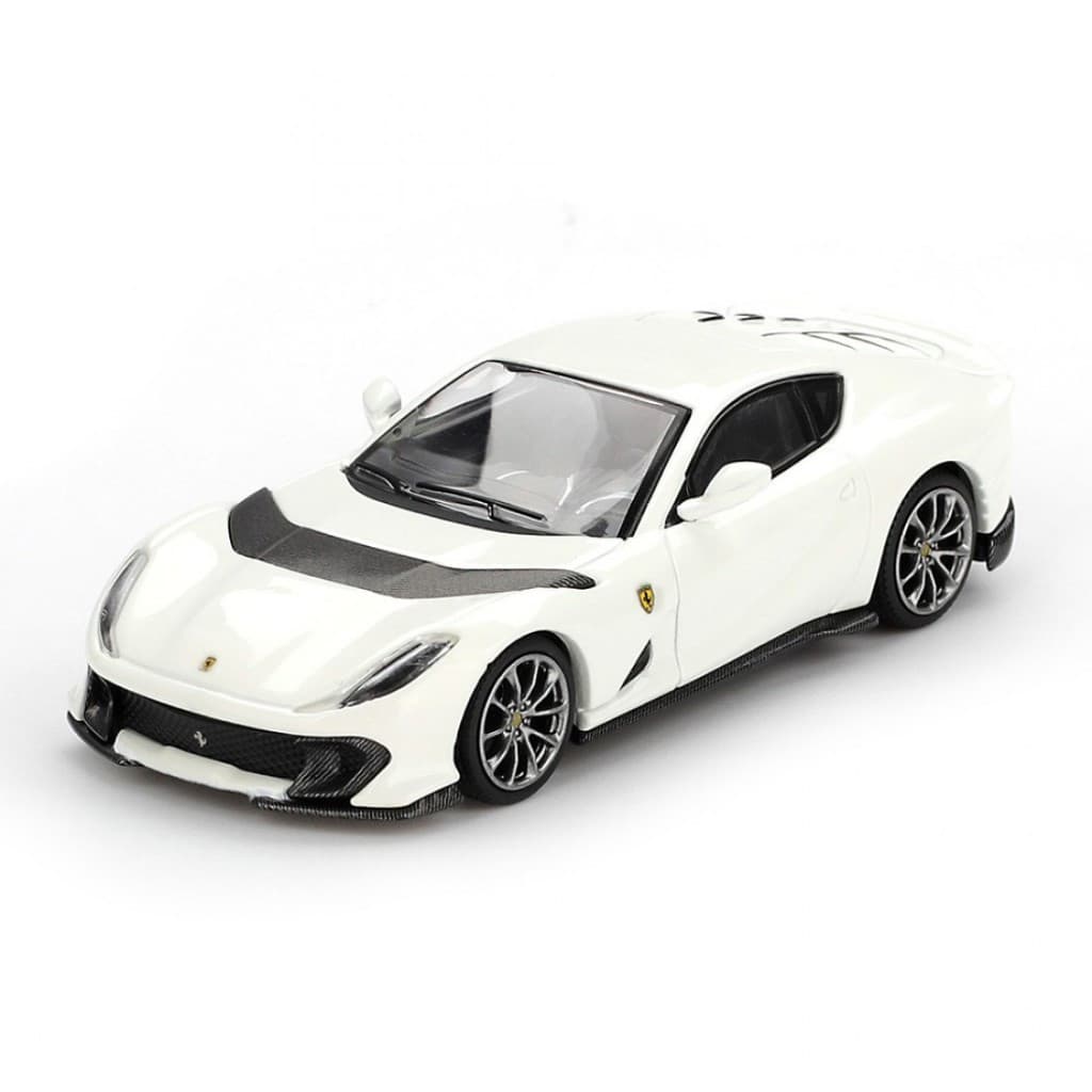 Modelo BBR BBRFER64010 1/64 Ferrari 812 Bianco Avus, carro em miniatura