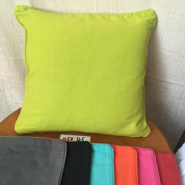 Multicolor grão grosso algodão sofá travesseiro almofada de escritório carro lombar travesseiro lombar fronha 45X45