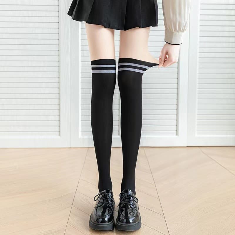 Roupas de golfe leggings femininas costura falso bezerro meias elásticas calças leggings outono inverno forro de lã meia