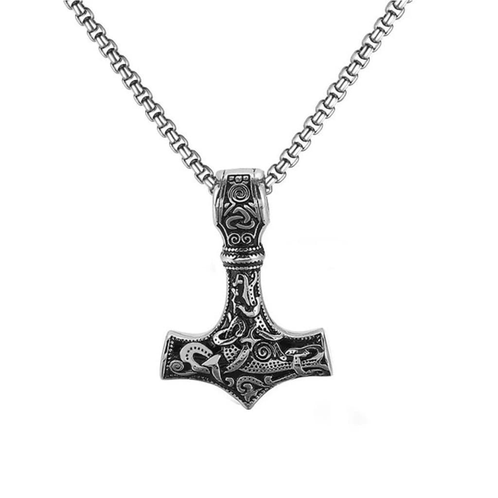 Corrente Masculina Aço Inox Âncora Viking Design Moderno