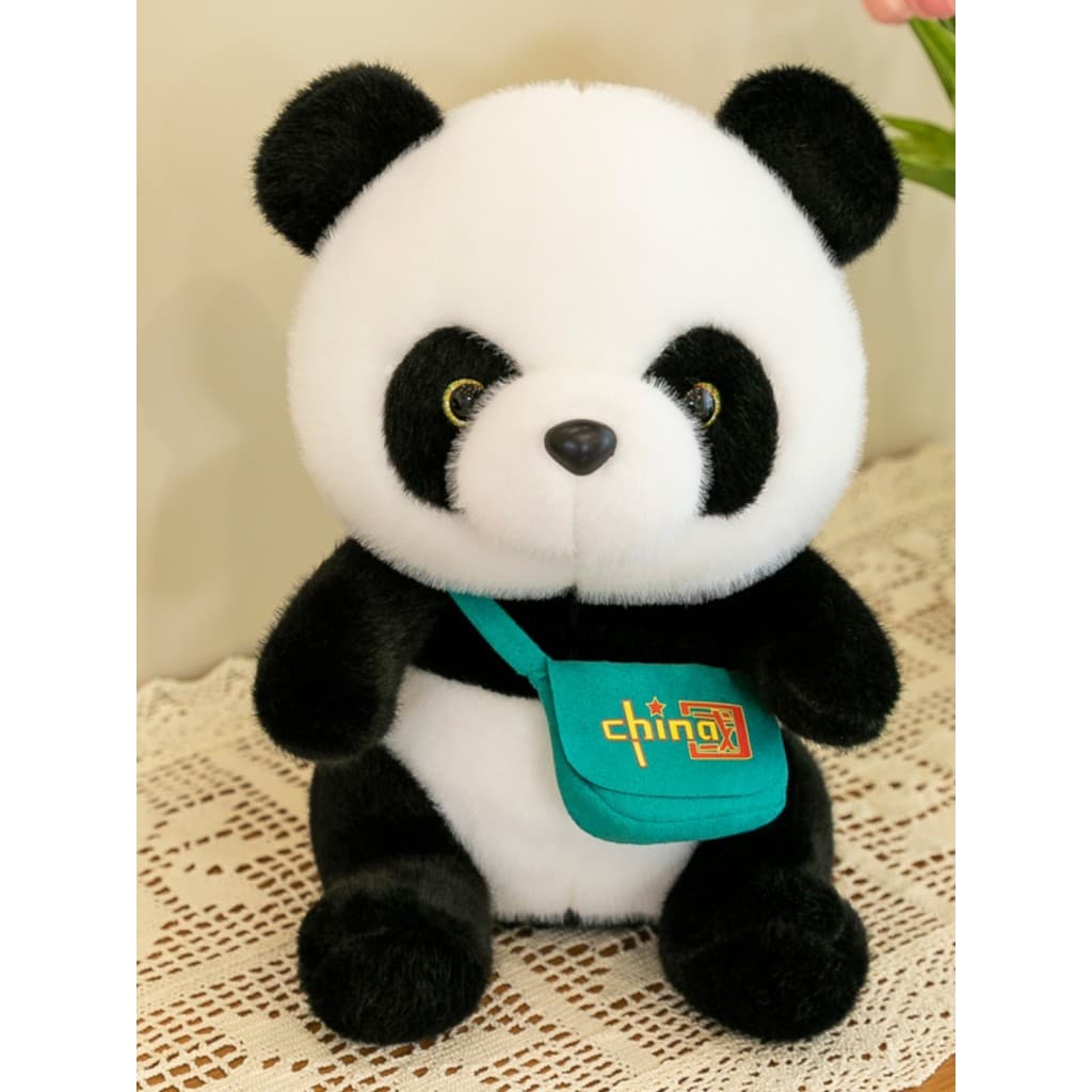 Panda chinês boneca brinquedo de pelúcia boneca bonito simulação grande panda travesseiro pequena boneca menina presente